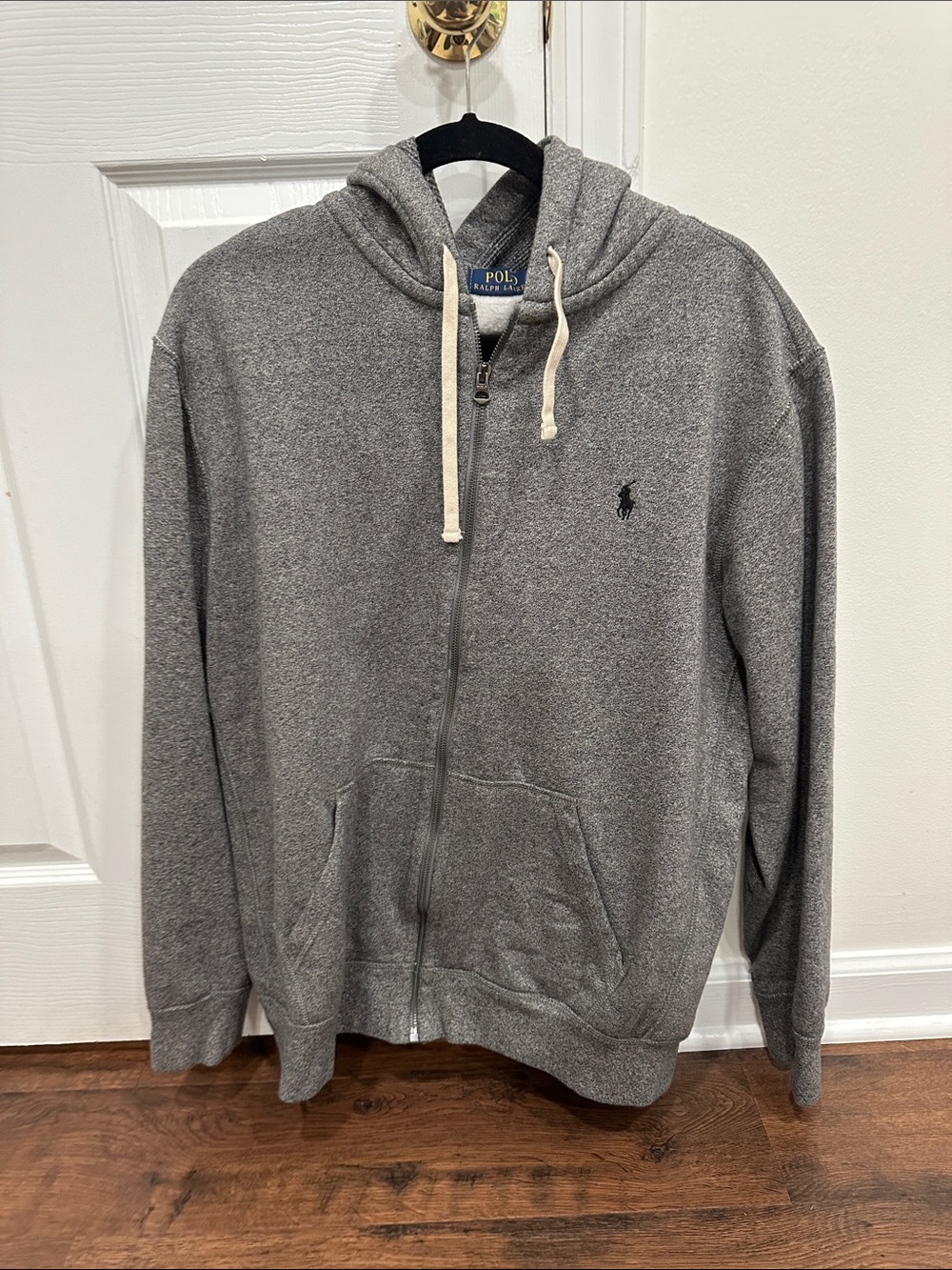 Polo by Ralph Lauren Gray Full‑Zip Hoodie Sweater